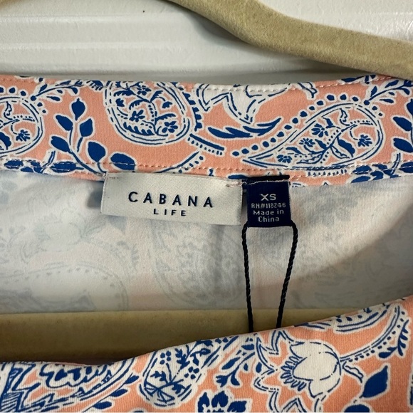 Cabana Life Shift Dress XS UPF 50+ Paisley Print Swim Dress CoverUp Beachwear - Picture 7 of 12